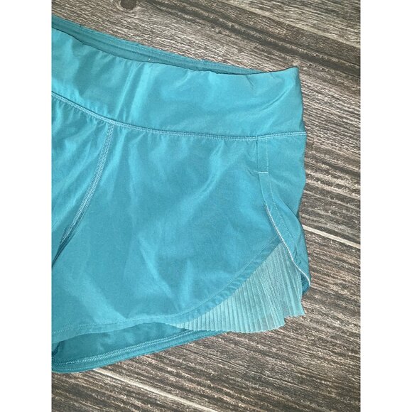 Lululemon Play Off The Pleats Short 3" Sea Green size 4 - Picture 2 of 5